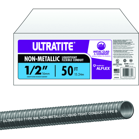 Flexible Non-Metallic Conduit - Single Pack Indoor & Outdoor Use, NEC-Compliant