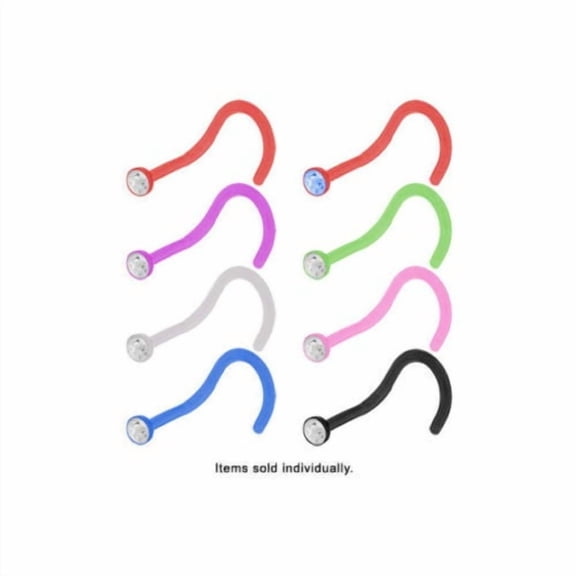 Flexible Nose Screw with CZ Jewel