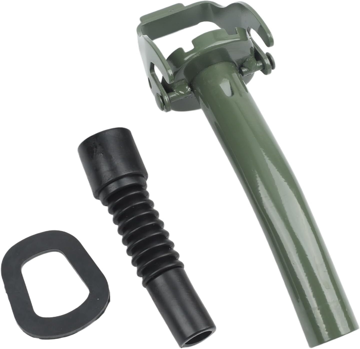 Flexible Olive Green Fuel Nozzle with Sieve, Metal Pouring Spout for ...