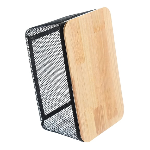 Flexible Open Pattern Metal Bins Wooden Bottom For Easy Access Storage