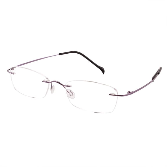 Flexible Optical Hinged Gold Eyeglasses Frames, Lightweight Titanium Rimless Glasses for Men Women