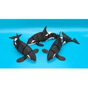 Flexible Orca Whale 2-Pack - 3D Printed Articulated Mini Fidget Toys