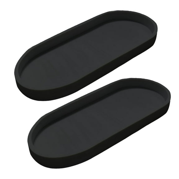 Flexible Oval Shower Countertop Organizers Multipurpose Decorative Trays Silicone Container For Makeup Essential