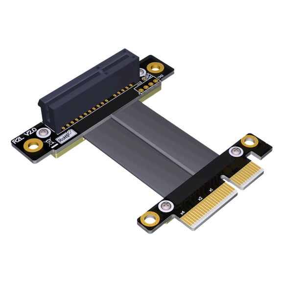 Flexible PCI Express 4X Extension Cable With Gold Plated Connectors And 32Gbps Data Transfer Speed