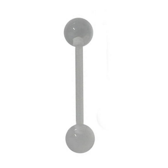 Flexible PTFE Tongue Ring Straight Barbell 14 Gauge 5/8" (16 MM)