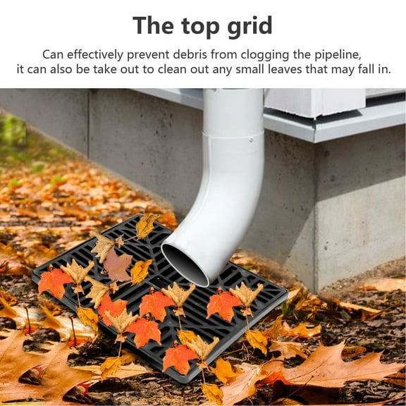 Flexible PVC Gutter Downspout Extender With Catch Basin 5. 1ft Extension Easy Install