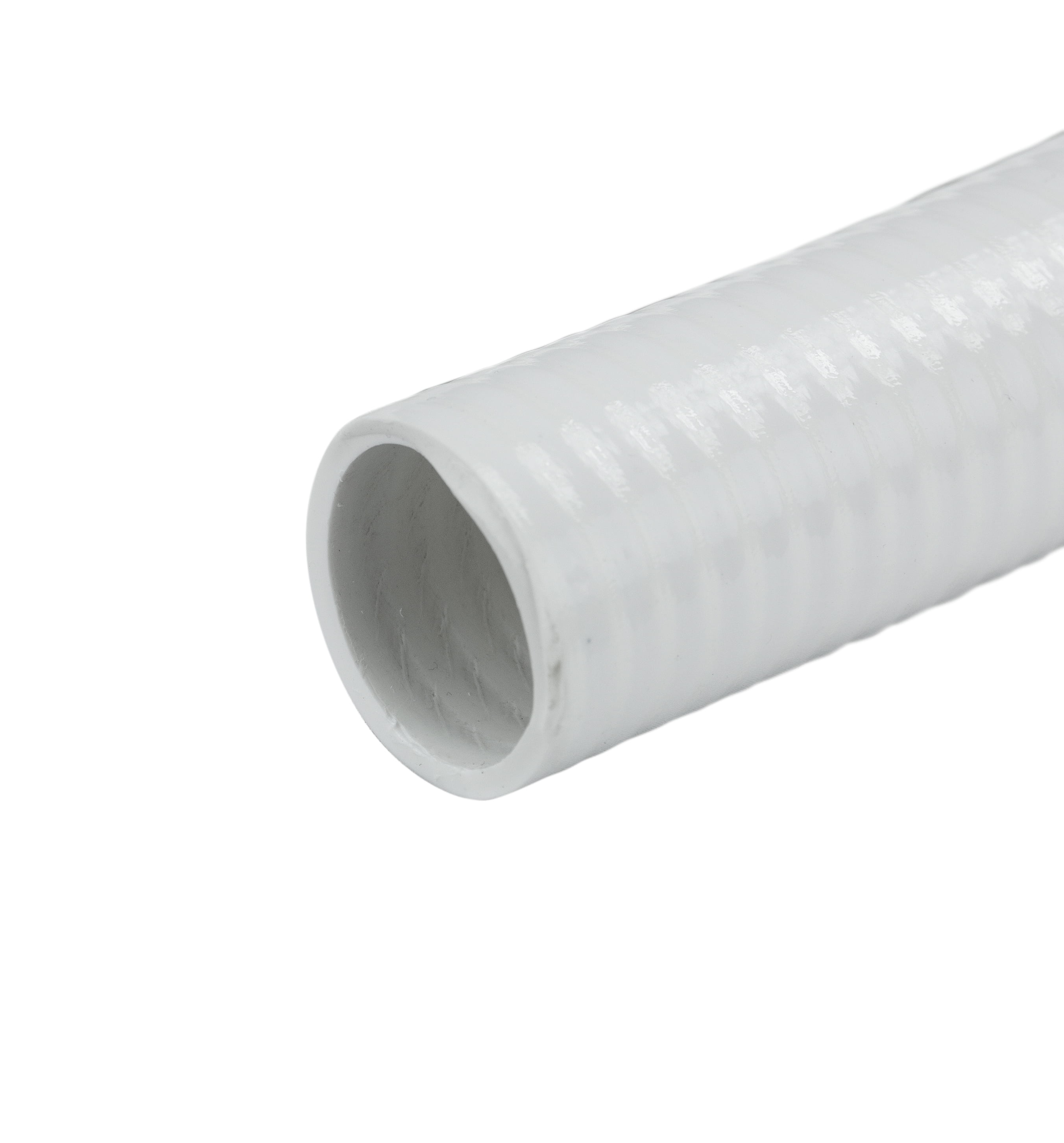 Flexible PVC Hose White 1 5/8" x 25' roll