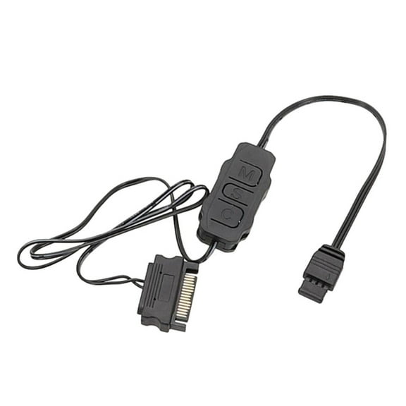 Flexible PWM Control RGBs Fan Cable with SATAs Power for 3Pin and 4Pin Fan