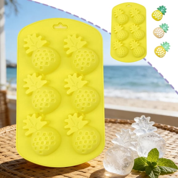 Flexible Pineapple Silicone Ice Cube Tray As Versatile Silicone Freezer Molds For Home Baking And Craft Making