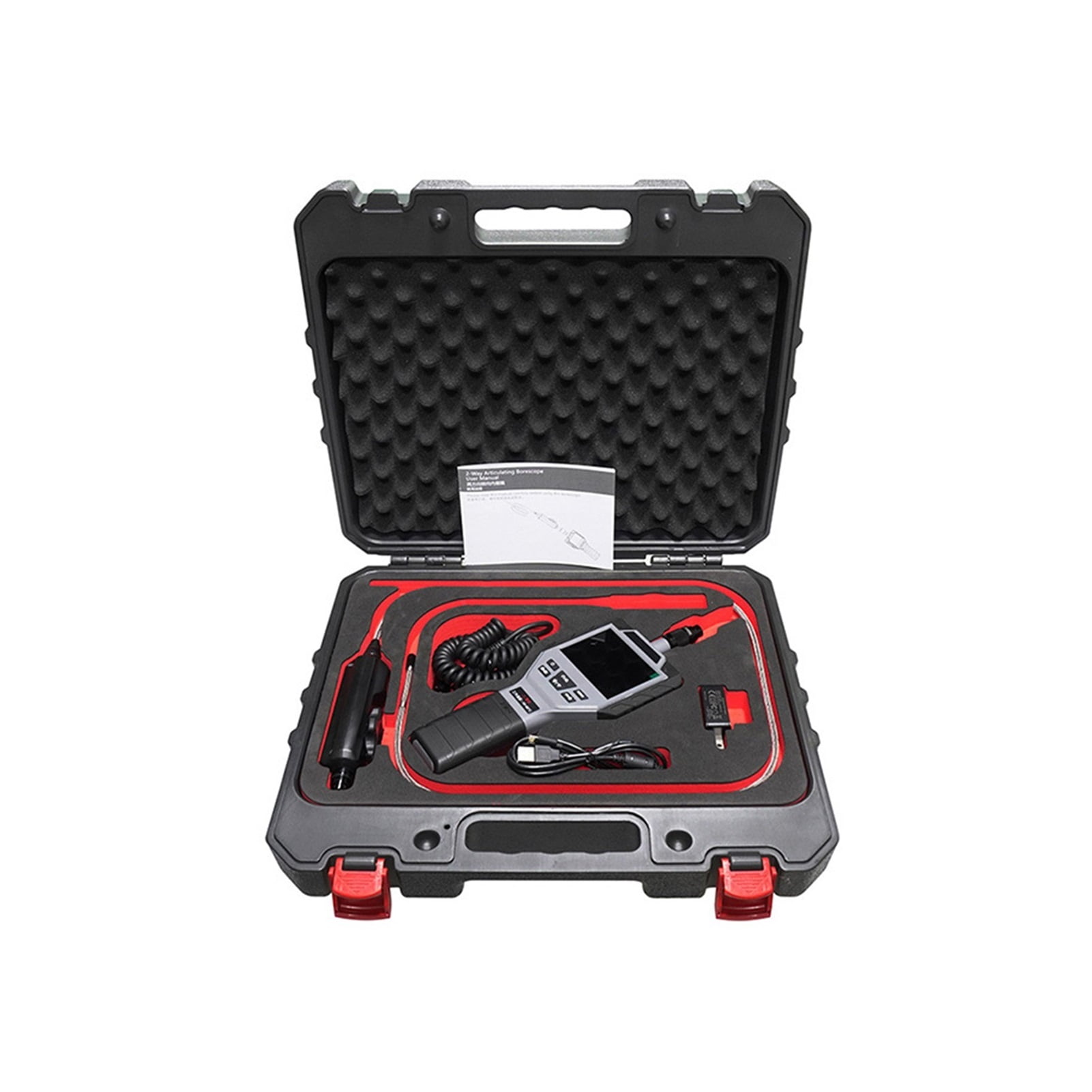 Flexible Pipe Borescope Inspection Camera Articulating 180 Degree Borescope Videoscope Inspection Camera with 3.5 Inch LCD ,Various Applicable