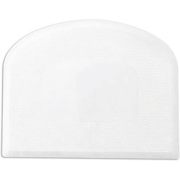 Flexible Plastic Dough Cutter Scraper Kitchen Tool for Baking Bread Cake Decoration Pizza Pastry Butter Cream Smoother Shape Spatulas Bakeware Home Using Premium Food Grade (1pc White)