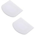 thumbnail image 1 of Flexible Plastic Dough Scraper Spatula, Bowl Spatula, Multi-Purpose Kitchen Scraper Tool, Ideal for Home Baking, Bread Dough Handling & Pastry Prep(2Pc, White), 1 of 3