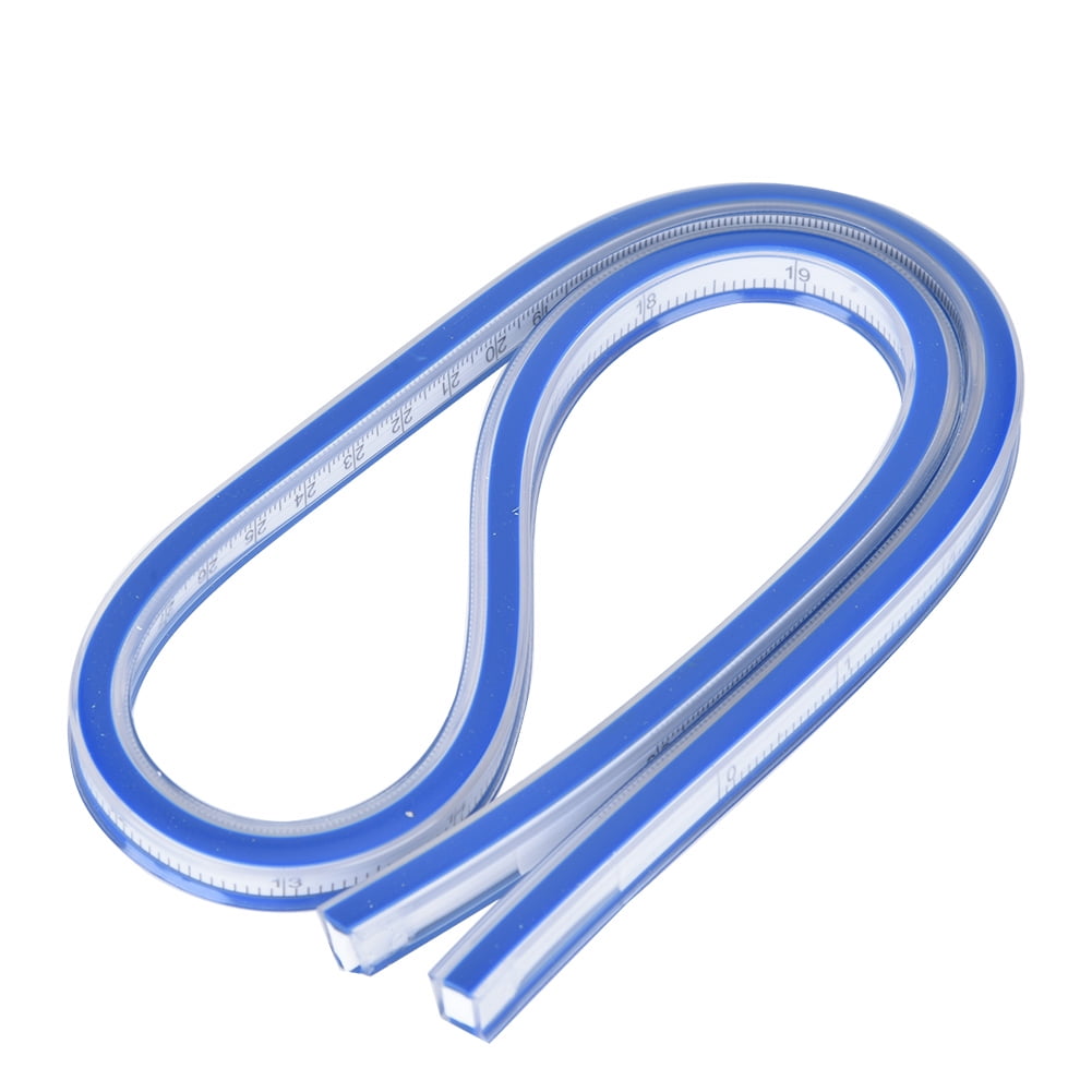 Flexible Plastic Drafting Drawing Curve Ruler Bend Geometric Measuring ...