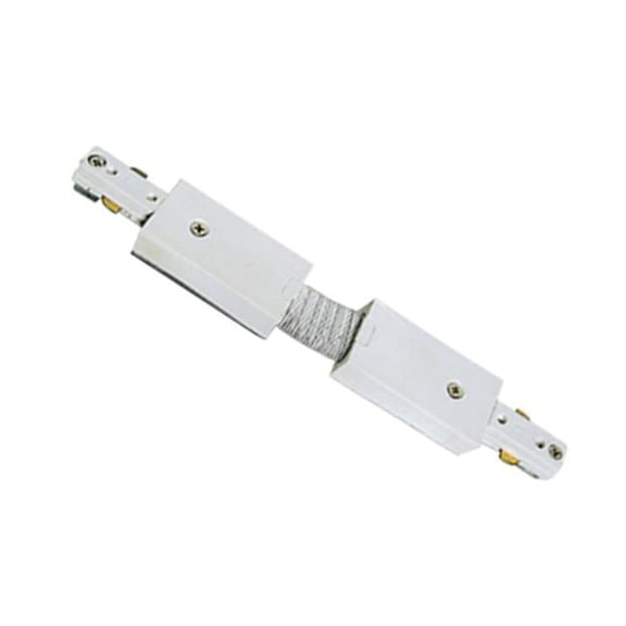 Flexible Powerfeed Connector - Silver Chrome - 3-Wire Track System