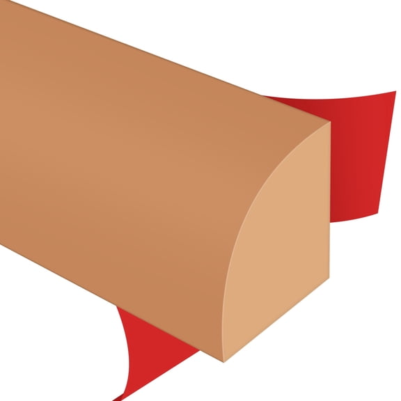 Flexible Quarter Round Molding - Peel and Stick Rubber Quarter Round Trim, Self-Adhesive Bathtub Edge Trim Molding,Suitable for Floor Corner,Wall Edge,Staircase Cabinet Edge(Brown 118in)