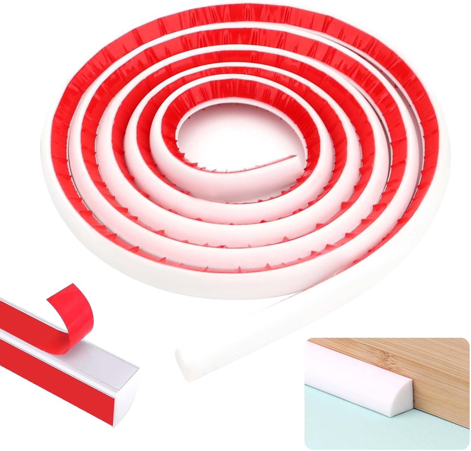 Flexible Quarter Round Molding Peel and Stick Rubber Quarter Round Trim ...