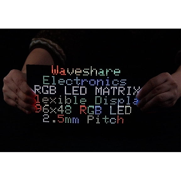 Flexible RGB Full Color LED Matrix Panel 96x48 4608 RGB LEDs, 2.5mm Pitch, Adjustable Brightness and Bendable PCB,Compatible with / Pico / ESP32