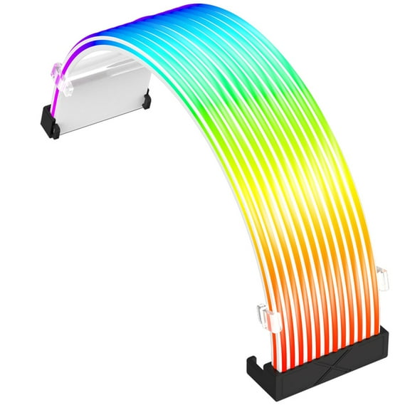 Flexible RGB LED Light Strip Bar ARGB Board Cover For Computer Power Supply ATX 24PIN GPU Video Card Cables And Case
