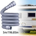 thumbnail image 1 of Flexible RV Sewer Hose Kit – Adjustable Drain Pipe for Camper & Trailer – Foldable Wastewater Tube with Metal Clamp for Travel-16FT, 1 of 3