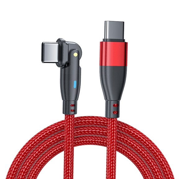 Flexible Reversible USB C Fast Charging Wire With Light Display For Electronics