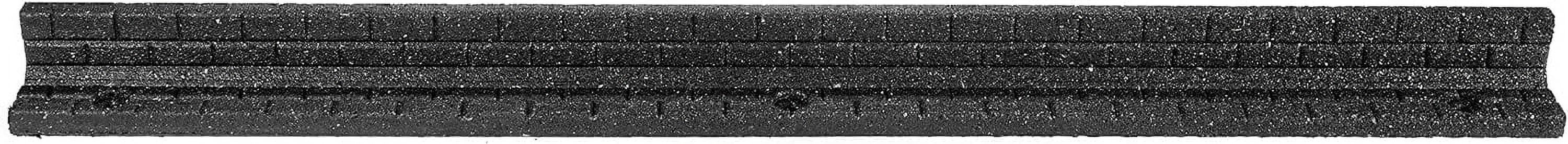 Flexible Rubber L Shape Landscape Brick Face Edging Border for Gardens, Lawns, and Landscaping - 6 Pack (Black)