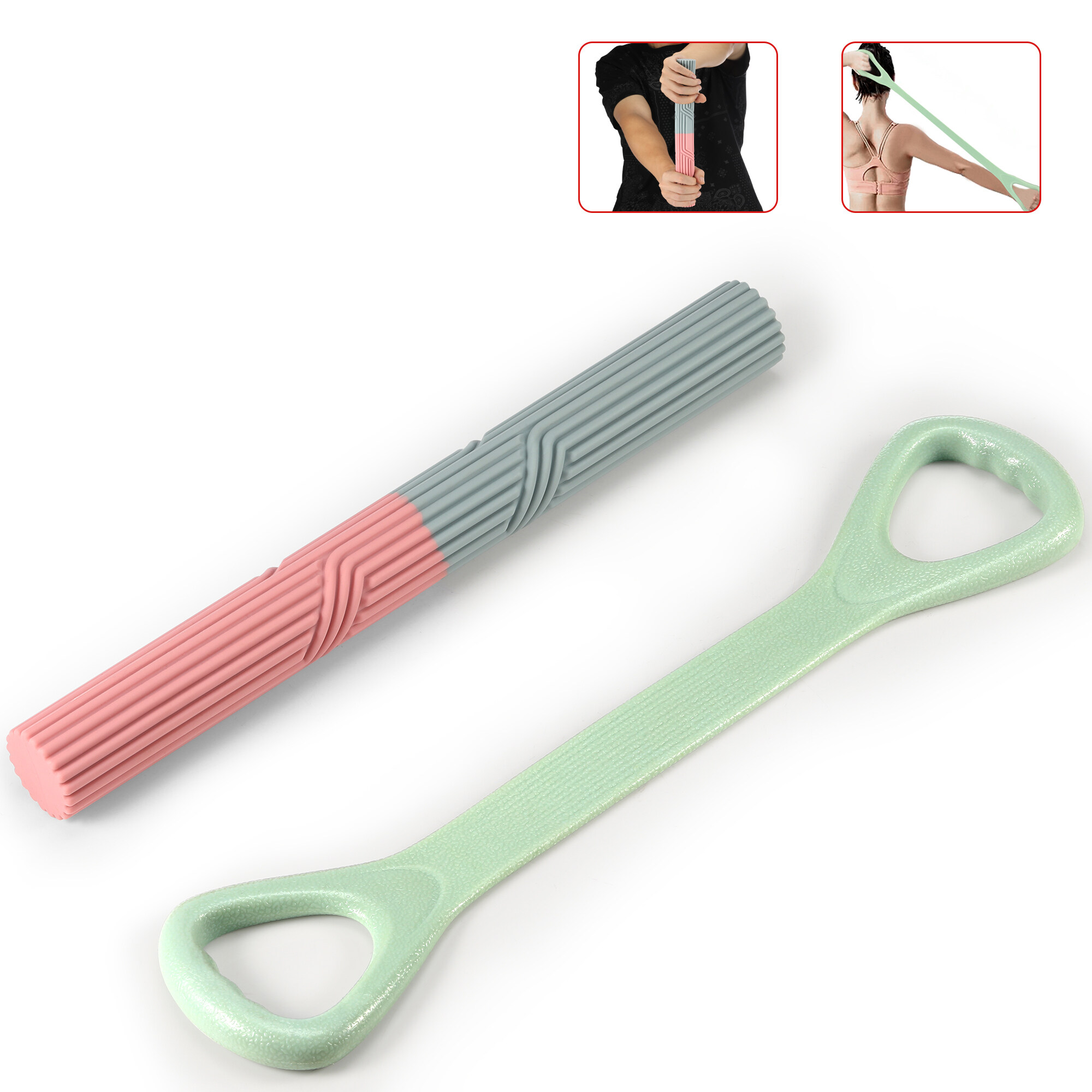 Flexible Rubber Twist Bar & Resistance Band Tennis Elbow, Golfer's