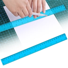 Flexible Ruler 12 Inch 30 cm, Bendable PVC Plastic Measuring Ruler with Inch and Metric Scale, Soft Shatterproof Straight Edge Ruler for Home, Office, Drawing, Drafting and Classroom Use, 1 Pack