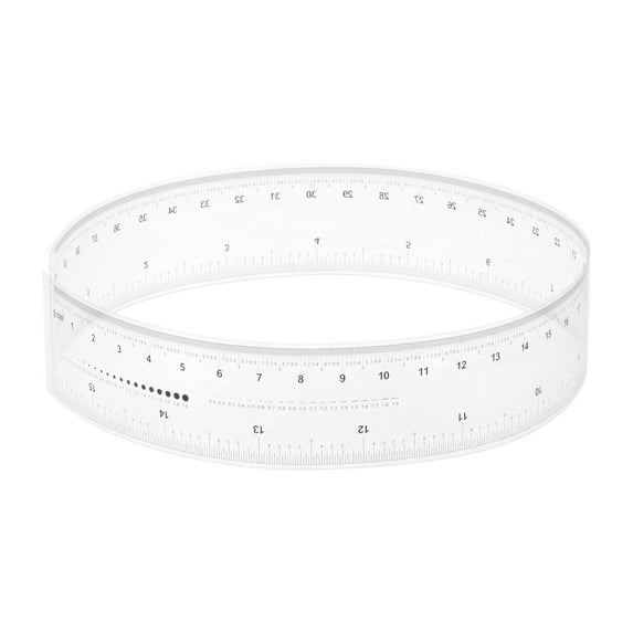 Flexible Ruler 16 Inch 0.1mm Scale PET Plastic Film Straight Ruler