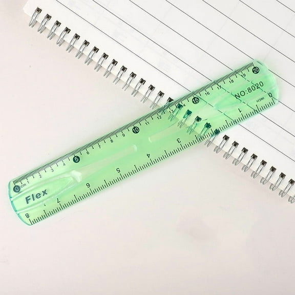 Flexible Ruler, 20cm/8.3inch Plastic Ruler Shatterproof Straight Edge Soft Bendable Clear Rulers for Kids & Adults School Classroom Office