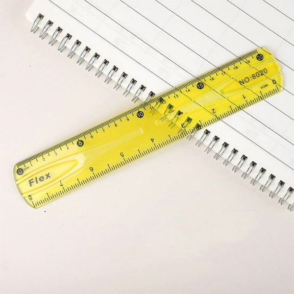 Flexible Ruler, 20cm/8.3inch Plastic Ruler Shatterproof Straight Edge Soft Bendable Clear Rulers for Kids & Adults School Classroom Office