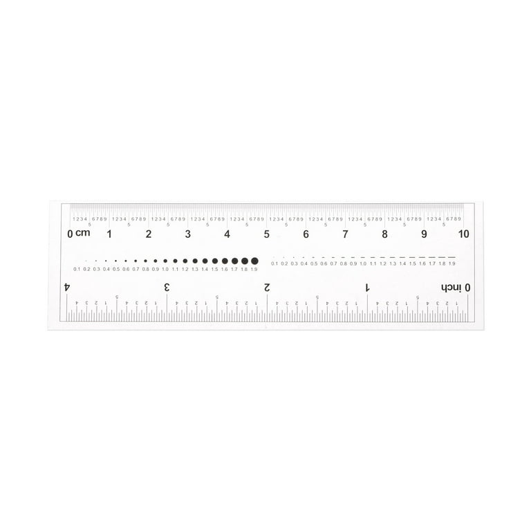 Flexible Ruler 4 Inch 0.1mm Scale PET Plastic Covered Film Straight Ruler 