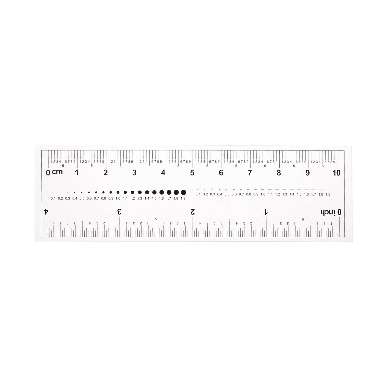 Flexible Ruler 4 Inch 1mm Scale PET Plastic Covered Film Straight Ruler ...