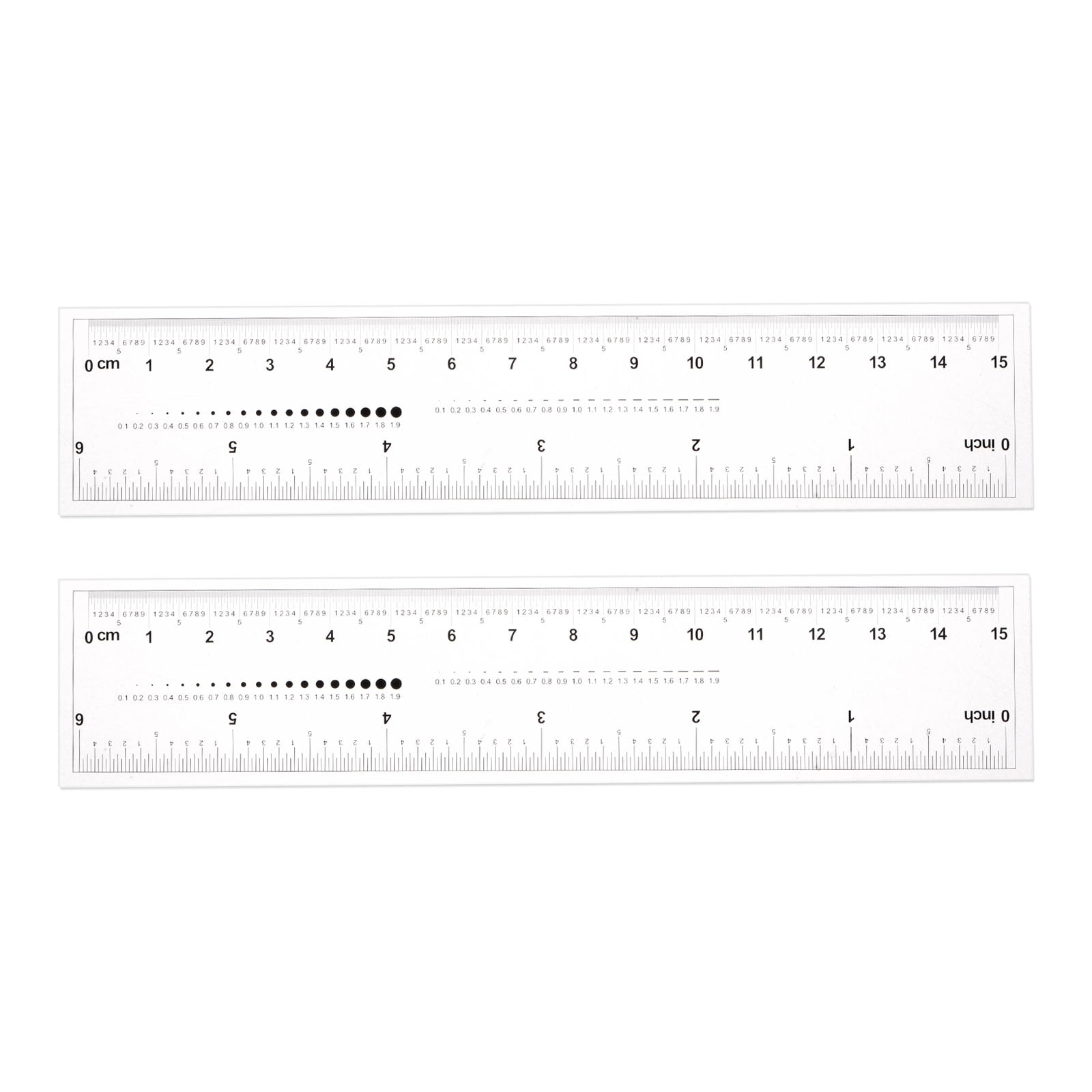 Flexible Ruler 6 Inch 0.1mm Scale PET Plastic Covered Film Straight Ruler, 2 Pieces - Walmart.com