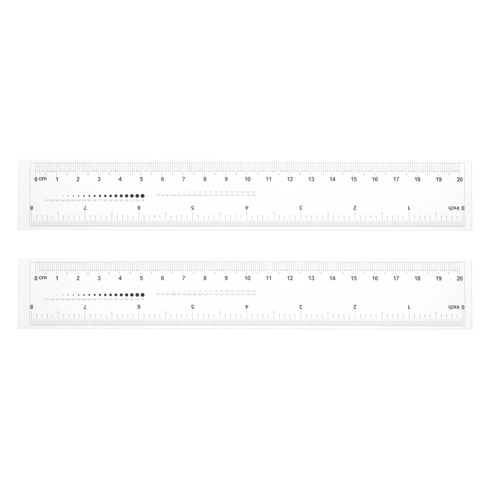 Flexible Ruler 8 Inch 1mm Scale PET Plastic Covered Film Straight Ruler ...