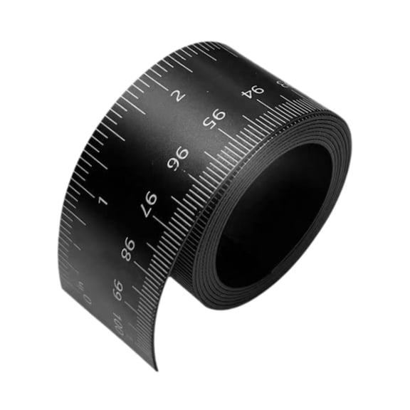 Flexible Ruler Tape Edge Strip Measuring Tape Black PVC Material for Whiteboard Blackboard DIY Scenes