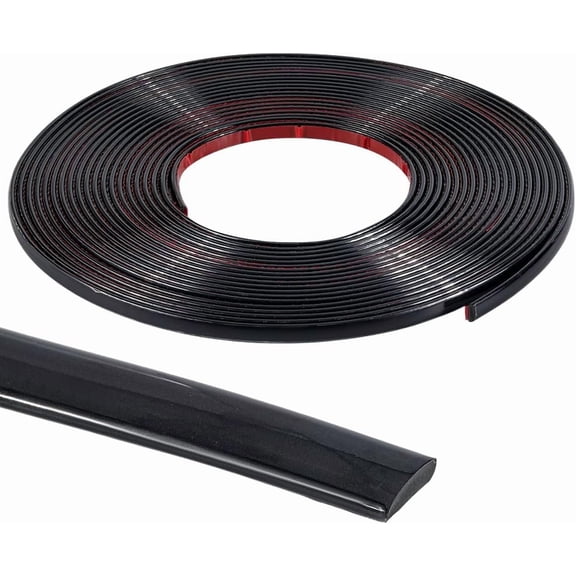 Flexible Self Adhesive PVC Molding Trim Decorative Trim for Wall Mirror Furniture Door Wardrobe Black 8x3mm 10m/pc