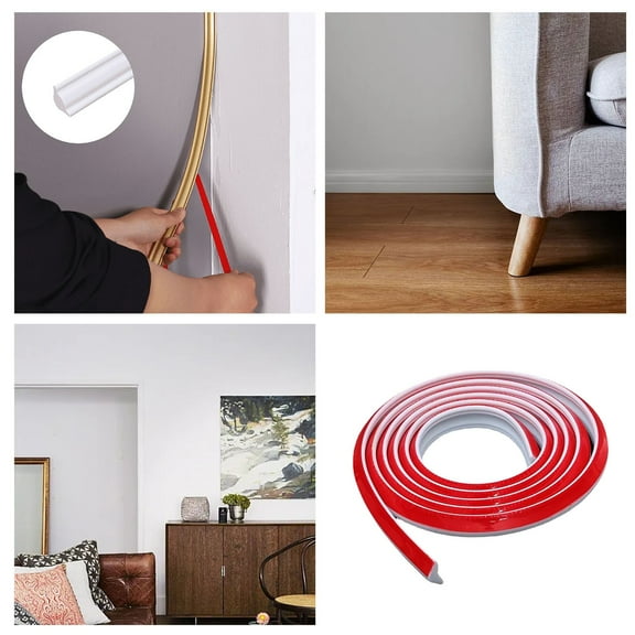 Flexible Self- Caulk and Trim Strips for Floors Windows Doors Ceilings and Countertops – Bonding Solution for Seamless and Finishes, 1.2 cm×0.9 cm×100 cm, Red