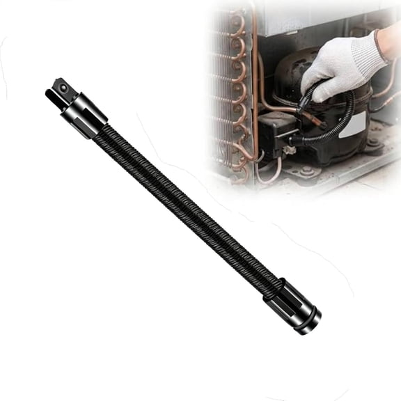 Flexible Shaft Extension 1/2" Drive, Spring Steel Socket Extender for Impact Wrench, Bendable Rod for Tight Spaces (250mm)