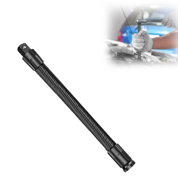 Flexible Shaft Extension, 1/2 Inch Torque Socket Extender for Electric and Manual Wrenches, Bendable Design Reaches Hard-to-Access Nuts, Ideal for Garage or Workshop