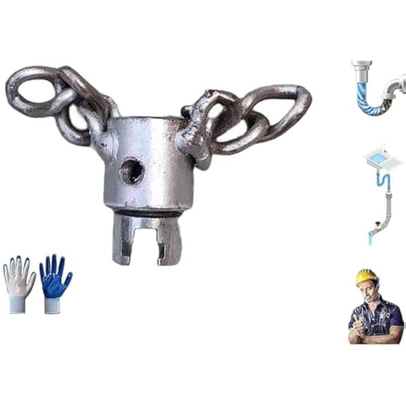 Flexible Shaft Sewer Descaling Chain, High Efficiency Descaling Chain, Flexible Shaft, Multi-Purpose PVC Pipe Maintenance Tool, Push-Type Rotary Cable Sewer Dredge (Single chain)
