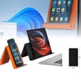 thumbnail image 1 of Flexible Silicone Aluminum Phone Holder, Lightweight Compact Foldable Phone Stand, Portable Anti-slip Adjustable Holder for All Smartphones & TabletsBlack, 1 of 6