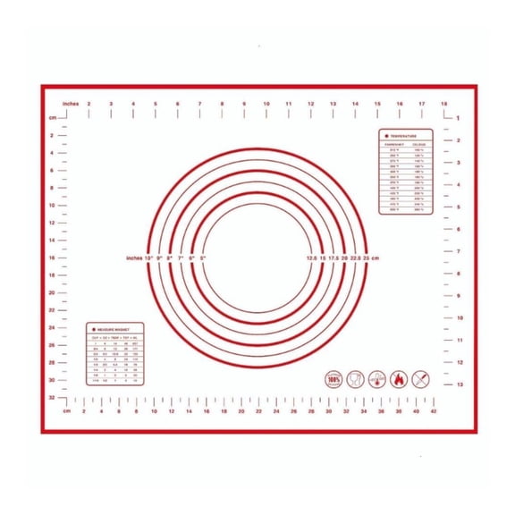 Flexible Silicone Baking Mats For Dough Rolling Heatproof 230°C Nonslip Grip Easy Cleaning Kitchen Accessory
