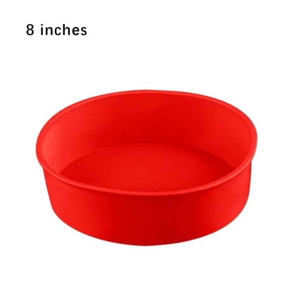 Silicone Cake Mold Set, 6-Inch and 8-Inch Flexible Non-Stick Baking Molds for Oven, Microwave, and Freezer Use