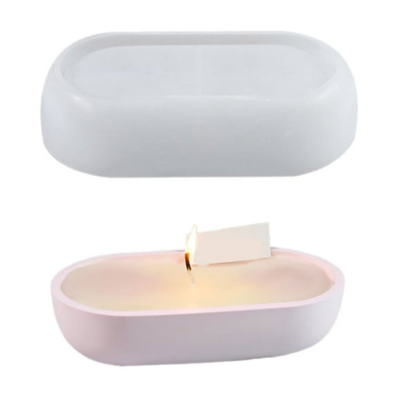 Flexible Silicone Candle Jar Mold Set for Concrete Candle Holders Round Striped Pots Moulds for Vases