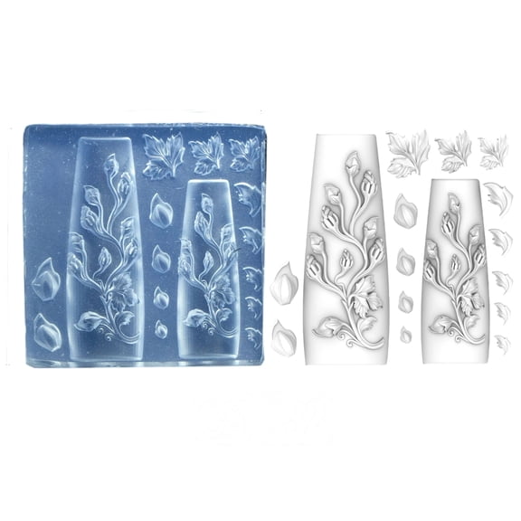 Flexible Silicone Carving Flower Nails Art Mold for Crafting Intricate Floral Designs in Crafting Nails Projects