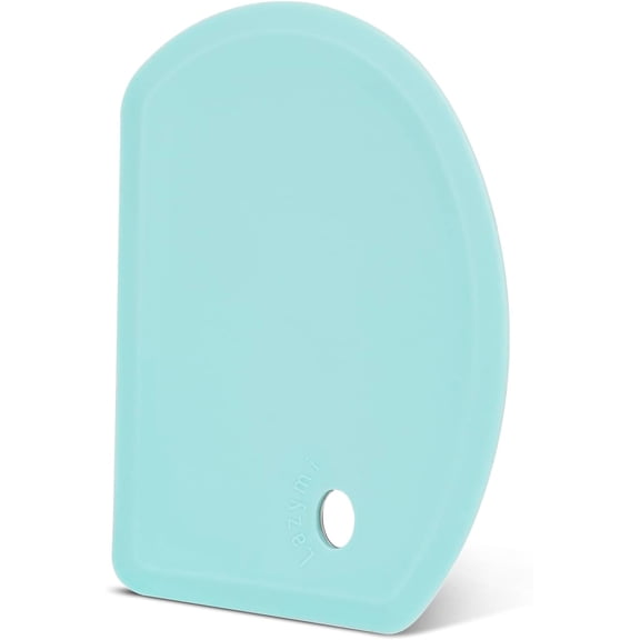 Flexible Silicone Dough Scraper, Large (15.2  10.9 cm) Multi-Purpose Non-Stick Pastry Scraper, Scraper Spatula Bowl for Baking Bread, Fermental Dough, Pizza (Grey)