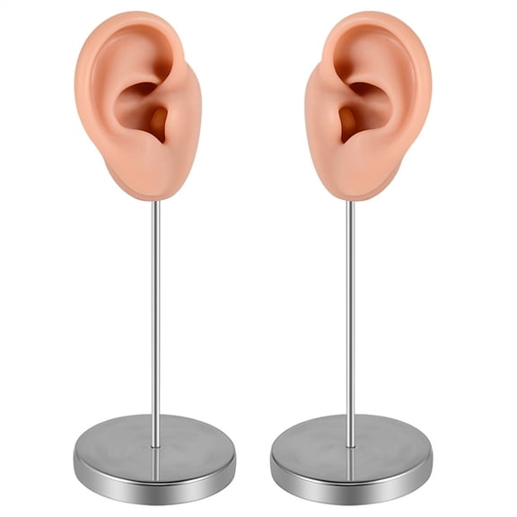 Flexible Silicone Ear Mannequin for Piercing Techniques Realistic Left and Right Human Ear Molds Jewelry Exhibits Props
