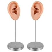 Flexible Silicone Ear Mannequin for Piercing Techniques Realistic Left and Right Human Ear Molds Jewelry Exhibits Props