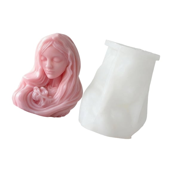 Flexible Silicone Face Casting Mould for Plasters Cement Artisanal Projects and Decoration