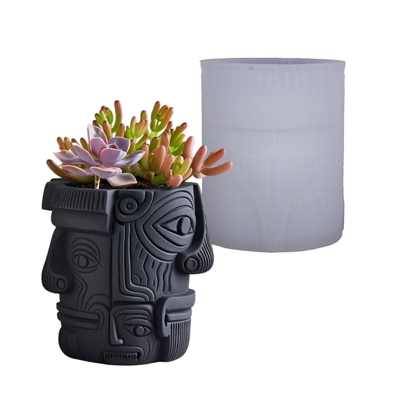 Flexible Silicone Facepot Cast For Rosin Concrete Handicrafts And Artisanal Home Deck